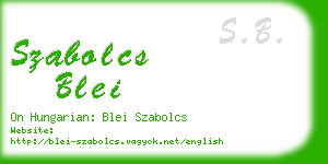 szabolcs blei business card
